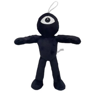 Jucarie de plus, Rainbow Friends, 26 CM, Negru/Alb