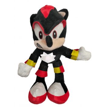 Jucarie de Plus Sonic Shadow, cu Snur si Ventuza, 28 cm, Negru