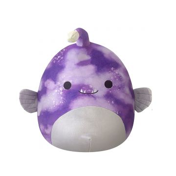 Jucarie de plus Squishmallows, Easton Purple Anglerfish, 30 cm