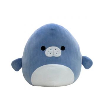 Jucarie de plus Squishmallows, Maeve, The blue Manatee, 30 cm