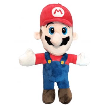 Jucarie de Plus, Super Mario, 30 cm cu Melodie si Snur cu Ventuza, Multicolor