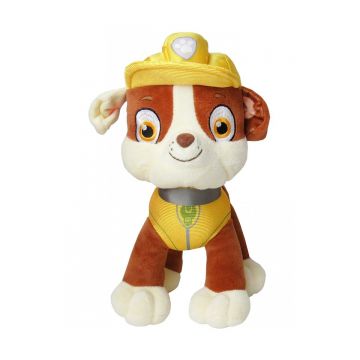 Jucarie din plus Rubble Classic, Paw Patrol, Play by Play, 24 cm