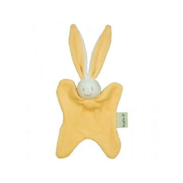 Jucarie textila din bumbac organic - Keptin Jr - Rabbit Yellow