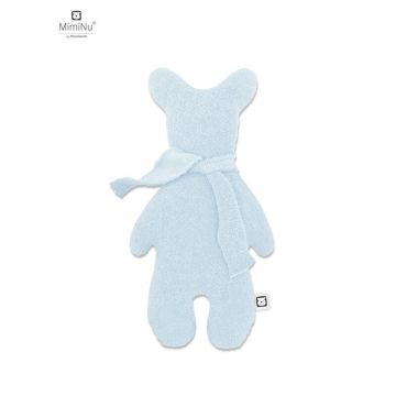Jucarie textila, MimiNu, Bear Krzys, Pentru bebelusi, Moale, Din thermofrotte, Dimensiune 31 x 17 cm, Material certificat Oeko Tex Standard 100, Blue