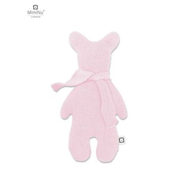 Jucarie textila, MimiNu, Bear Krzys, Pentru bebelusi, Moale, Din thermofrotte, Dimensiune 31 x 17 cm, Material certificat Oeko Tex Standard 100, Pink