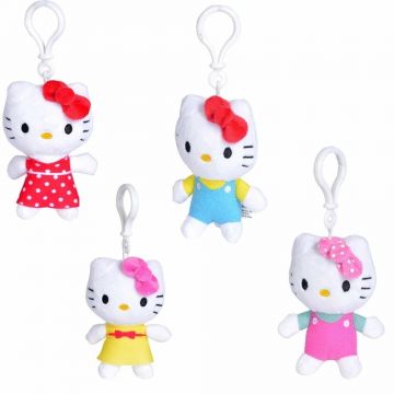 Set de 4 Jucarii din plus cu breloc Hello Kitty 10cm