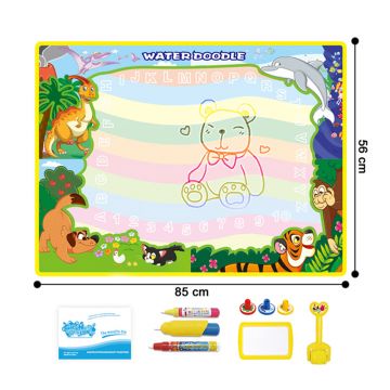 Set Jucarie educativa si interactiva,Covorasul Magic Aquadoodle Premium, Coloreaza,Deseneaza, Picteaza cu Apa, 85 x 56 cm