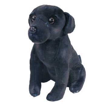 Caine de salvare cu sunet LABRADOR NEGRU - Jucarie Plus Wild Republic 14 cm