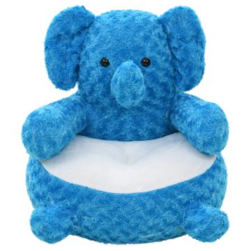 Elefant de jucărie albastru pluș
