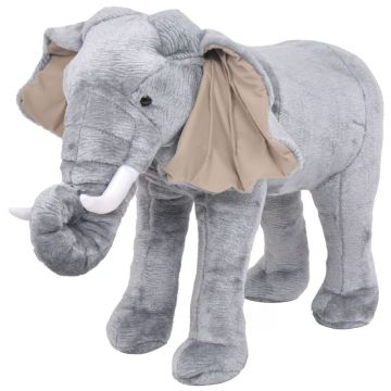 Elefant de jucărie din pluș gri XXL