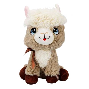 Jucarie de plus, Puffy Friends, Lama, Bej, 35 cm