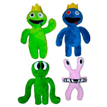 Set 4 Jucarii din Plus Roblox, Rainbow Friends, 32cm, Multicolor