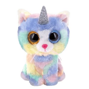 TY - Jucarie din plus Pisica unicorn , Boos , 24 cm