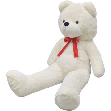 Ursuleț de pluș moale de jucărie XXL alb 135 cm