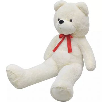 Ursuleț de pluș moale de jucărie XXL alb 85 cm