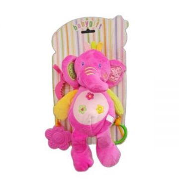 Jucarie de plus, pentru patut si carucior, Elefant, 7Toys Jucarie de plus, pentru patut si carucior, Elefant, 7Toys