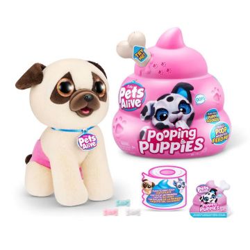 Jucarie de plus surpriza Catel Interactiv Pets Alive Pooping Puppies