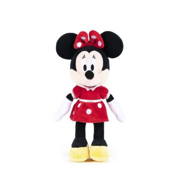 Jucarie de plus Disney Minnie cu rochita rosie, 20 cm
