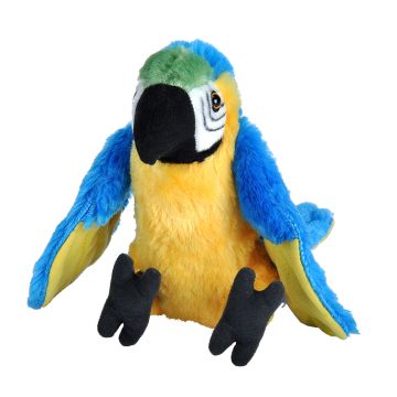 Papagal Macaw Albastru - Jucarie Plus 20 cm