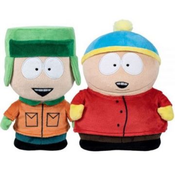 Set 2 jucarii din plus Kyle Broflovski, 18 cm si Eric Cartman, 17 cm, South Park