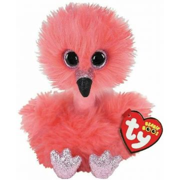 TY - Jucarie din plus Flamingo cu gatul lung , 15 cm