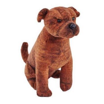 Caine de salvare cu sunet STAFFORDSHIRE BULL TERRIER - Jucarie Plus Wild Republic 14 cm