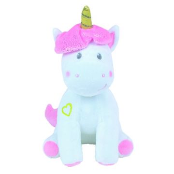 Jucarie Plus Muzicala Jemini Cu Lumini 24cm Unicorn