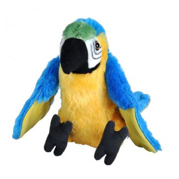 Papagal Macaw Albastru - Jucarie Plus Wild Republic 20 cm, 2-3 ani +
