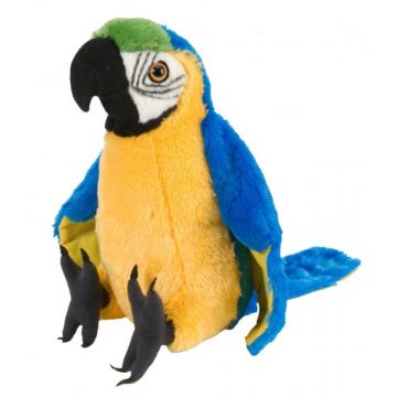 Papagal Macaw Galben - Jucarie Plus Wild Republic 30 cm, 2-3 ani +