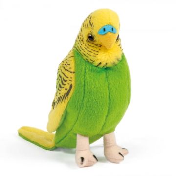 Papagal Perus Galben cu Sunet 14 cm - Jucarie de plus Living Nature