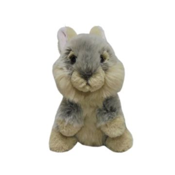 Iepuras gri de plus Silky 18 cm