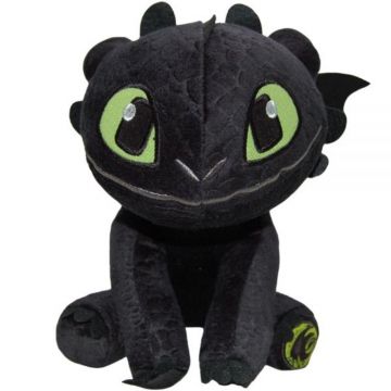 Jucarie de plus, Play by Play, Toothless cu aripi fluorescente, Dragons, 34 cm