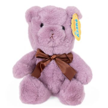 Ursulet de plus cu funda, Puffy Friends, Mov, 20 cm